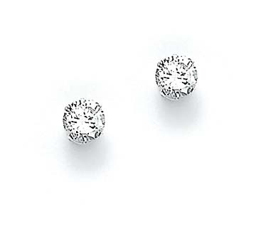 
Sterling Silver 5mm Cubic Zirconia Stud Earrings
