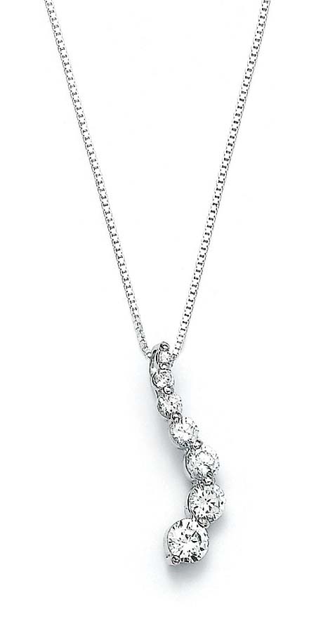 
Sterling Silver Cubic Zirconia Cubic Zirconia Journey S Pendant
