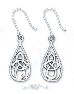 
Sterling Silver 7/8 In Oval Celtic Scrolled Design Earrings
