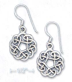 
Sterling Silver Antiqued 5/8 In Round Celtic Design Earrings
