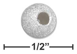 
Sterling Silver Matt Sparkle Finish Pendant Spacer Bead 2mm Hole
