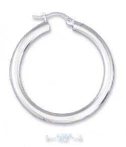 
Sterling Silver 39mm Tubular Earrings French Lock (5mm Tube)
