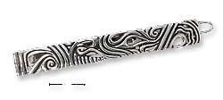 
Sterling Silver Antiqued Swirl Design Hair Clip Snap Closure
