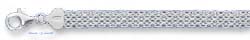 
Sterling Silver 7 Inch Italian Sparkle-Cut Bismark Bracelet
