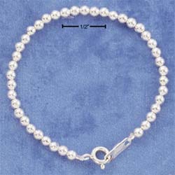 
Sterling Silver 5.5 Inch Childrens 3mm Silver Bead Bracelet
