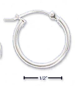 
Sterling Silver Lightweight 18mm Hoops Curved Lock Earrings
