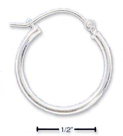 
Sterling Silver Lightweight 20mm Hoops Curved Lock Earrings
