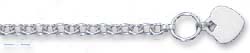 
Sterling Silver 7 Inch Oval Link Heart Tag Toggle Bracelet
