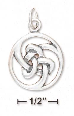 
Sterling Silver Celtic Knot Swirl Pendant (Appr. 3/4 Inch)
