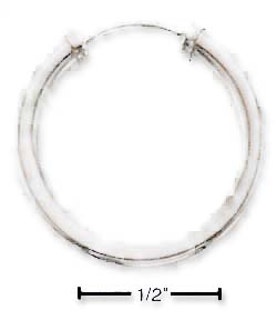 
Sterling Silver 22mm Endless 3mm Round Stock Hoop Earrings
