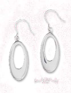 
Sterling Silver 12x23mm Fat Bottom Open Oval Wire Earrings
