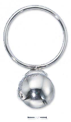 
Sterling Silver Round Handle High Polish Baby Rattle Ball
