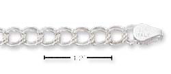 
Sterling Silver 8 Inch Charm Link Bracelet (Approx. 4mm)
