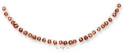 
Sterling Silver 16 Inch Honey Amber Bead Dangle Necklace
