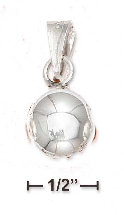 
Sterling Silver Small 14mm High Polish Round Chime Charm
