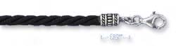 
Sterling Silver 18 Inch 7mm Twisted Black Silk Necklace
