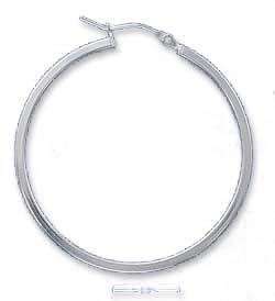 
Sterling Silver 40mm Lightweight Squared Hoop Earrings
