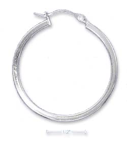 
Sterling Silver 30mm Lightweight Squared Hoop Earrings
