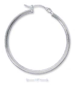 
Sterling Silver 35mm Lightweight Squared Hoop Earrings
