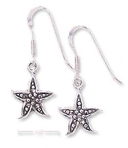 
Sterling Silver Marcasite StarFish French Wire Earrings
