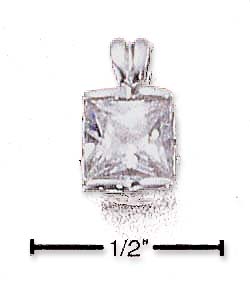 
Sterling Silver 6mm Cubic Zirconia On Cutout Heart Setting Pendant
