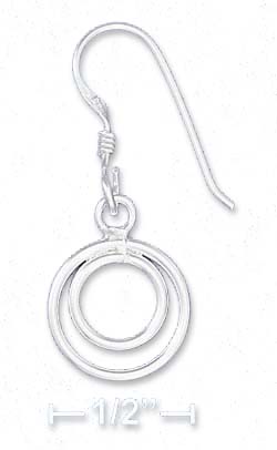 
Sterling Silver 7mm Circle Within 12mm Circle Earrings
