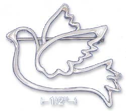 
Sterling Silver High Polish Open Design Peace Dove Pin
