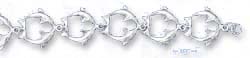 
Sterling Silver 7 Inch Kissing Dolphins Link Bracelet
