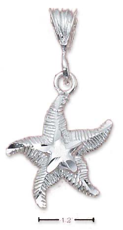 
Sterling Silver Sparkle-Cut And Satin Finish StarFish
