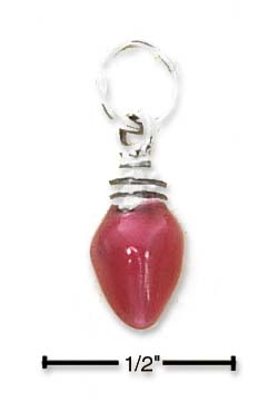 
Sterling Silver Enamel Red Christmas Light Bulb Charm
