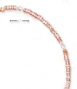 
SS 9 Inch Silver Translucent Orange Pony Bead Anklet
