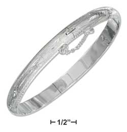 
Sterling Silver Extra Large Engraved Bangle Bracelet
