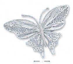 
Sterling Silver Large Filigree Butterfly Pin/Pendant
