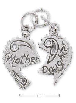 
Sterling Silver 2 Piece Mother/Daughter Heart Charm
