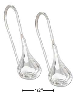 
Sterling Silver Small High Polish Teardrop Earrings
