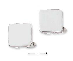 
Sterling Silver Plain High Polish Square Cuff Links
