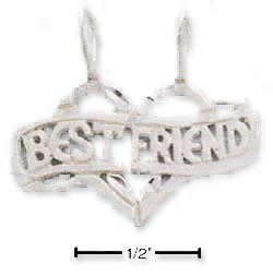 
Sterling Silver DC Large Flat Best Friends Mitzpah
