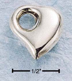 
Sterling Silver Contemporary Heart With Hole Charm
