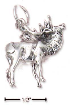 
Sterling Silver Antiqued 3d Standing Caribou Charm
