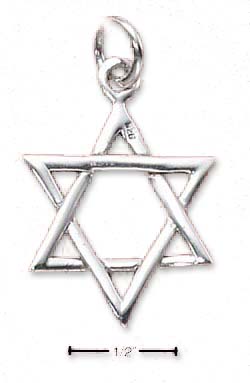 
Sterling Silver Simply Elegant Star Of David Charm
