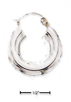 
Sterling Silver 23mm Thick 6mm Stock Hoop Earrings
