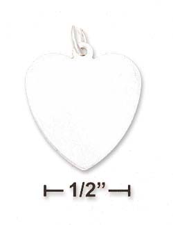 
Sterling Silver 18mm High Polish Flat Heart Charm
