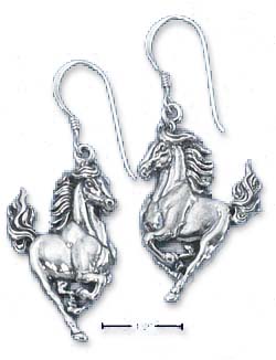 
Sterling Silver Stallion Earrings On French Wires
