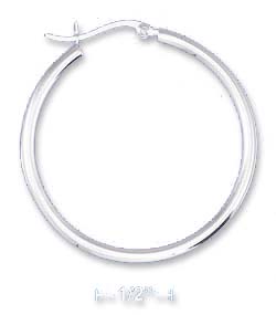 
Sterling Silver 39mm Flattened Tube Hoop Earrings
