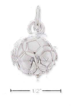 
Sterling Silver High Polish 3d Soccer Ball Charm
