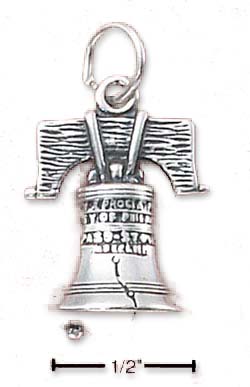 
Sterling Silver Liberty Bell Charm (Hollow Back)
