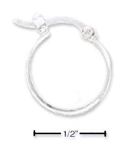 
Sterling Silver 16mm 4mm Half Stock French Lock Hoop Earrings
