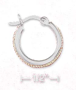 
Sterling Silver Two-Tone 5/8 Inch Hoop Earrings
