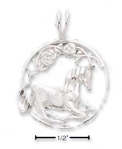 
Sterling Silver DC Unicorn With In Circle Charm
