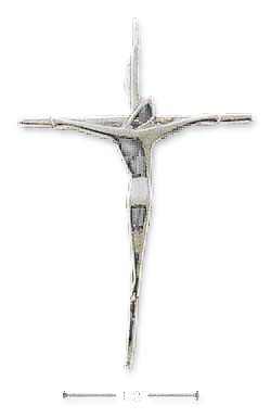 
Sterling Silver Free-Form Modern Crucifix Charm
